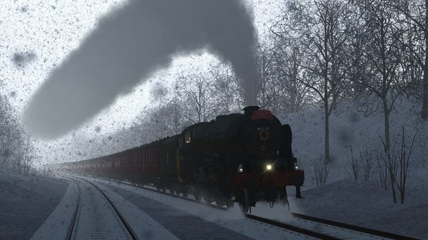 LMS Rebuilt Royal Scot sous la neige
