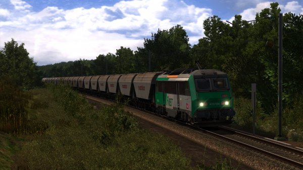 BB 26000 + céréaliers sur Dôle - Vallorbe.