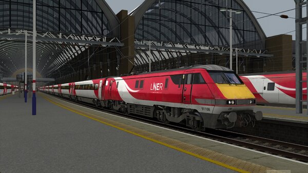 Class 91108 en gare de King Cross s'apprêtant à s'élancer vers Edinburgh