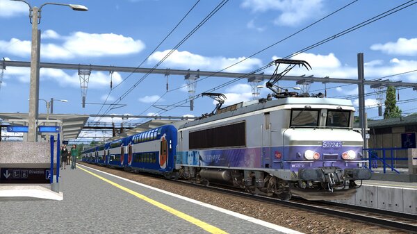 BB 7200 + VB2N en gare de Corbeil Essonnes